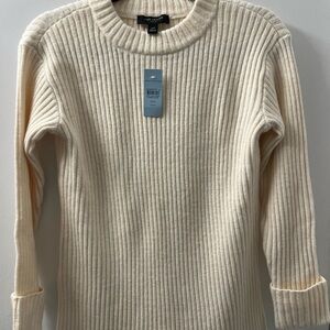 Ann Taylor Milky Tab Ribbed Sweater Tunic